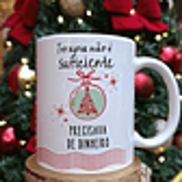 Arte Caneca Querido Papai Noel, terapia não é suficiente, precisava de dinheiro em Jpg