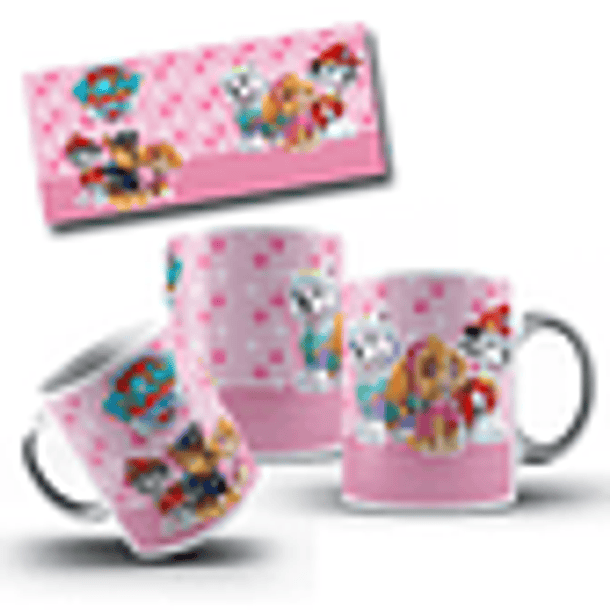 Arte Caneca Patrulha Canina Menina e Menino em Jpg