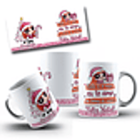 Arte Caneca Não é meu te amo em forma café meninas super poderosas Arquivo em Jpg