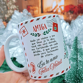 Arte Caneca Correspondência Natalina Vintage Arquivo em Jpg