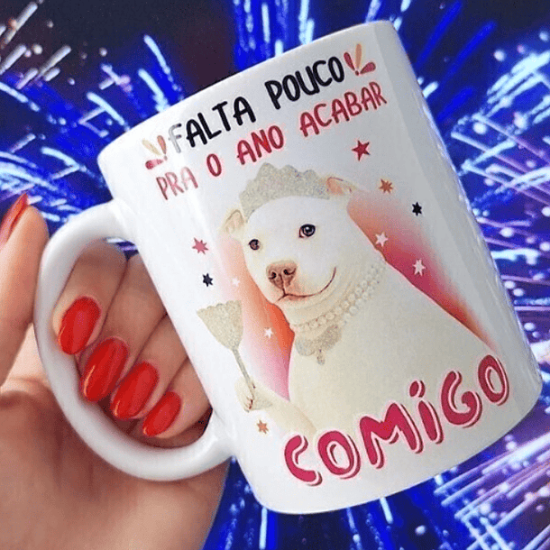 Arte Caneca Falta pouco pra o ano acabar...COMIGO Arquivo em Jpg