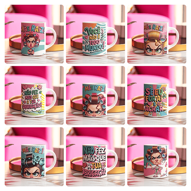 28 Artes para Caneca Mãe Raiz Dia das Mães Arquivo em Jpg