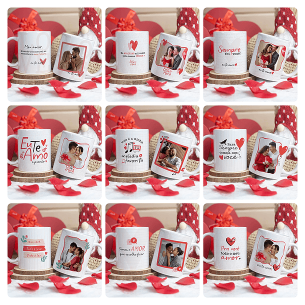 50 Artes para Canecas e Camisa Dia dos Namorados Arquivo Editável