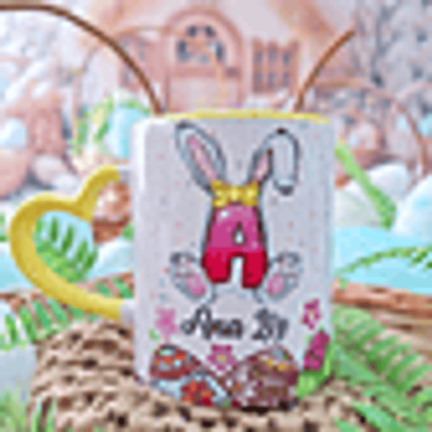 Artes Alfabeto Feminino de Páscoa Arquivo em Png