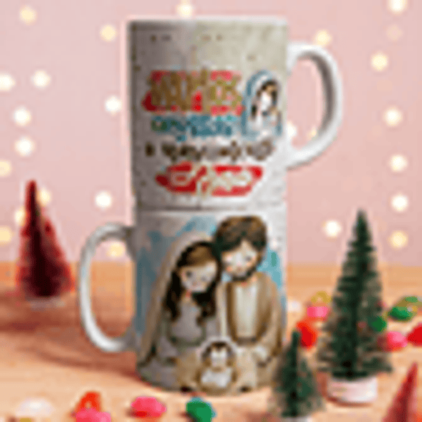 5 Artes para Caneca Jesus Verdadeiro Natal Arquivo Editável
