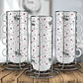 4 Artes para Xicaras Dia das Mãe Delicada Arquivo em Jpg