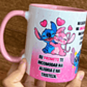 Arte Caneca Stitch Eu prometo te incomodar na alegria e na tristeza, na saude e na doença, na amizade e no amor Arquivo em Jpg