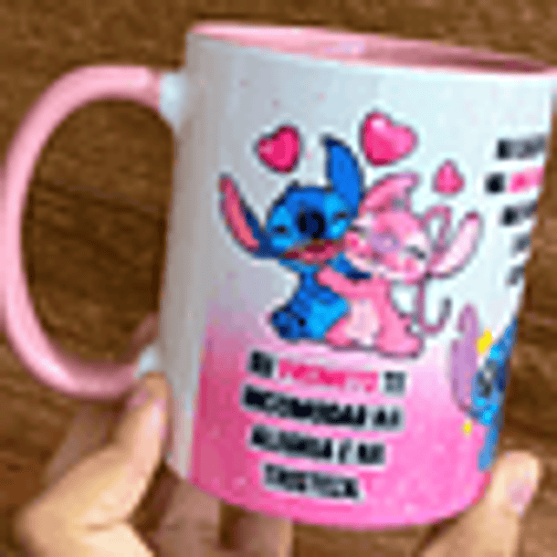 Arte Caneca Stitch Eu prometo te incomodar na alegria e na tristeza, na saude e na doença, na amizade e no amor Arquivo em Jpg