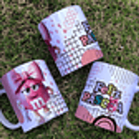 9 Artes para Canecas MMs Páscoa 3D Arquivo em Jpg