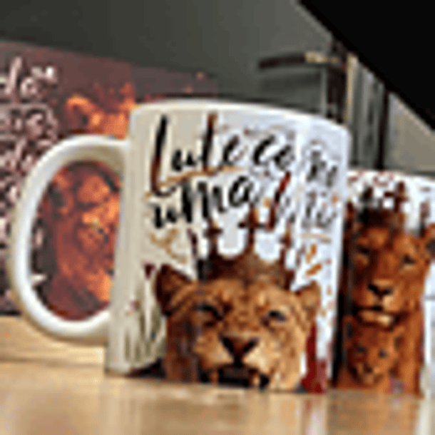 20 Artes para Caneca Dia das Mães Mãe Leoa Arquivo em Jpg