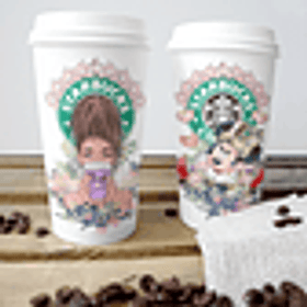 30 Artes para Copo Starbuck Personagens Arquivo em Jpg