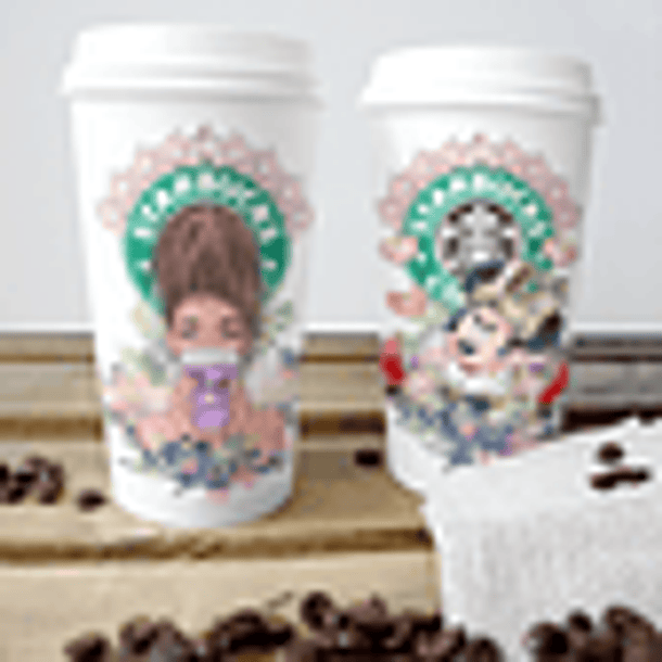 30 Artes para Copo Starbuck Personagens Arquivo em Jpg