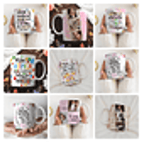 32 Artes para Caneca Dia das Mães Arquivo Editável