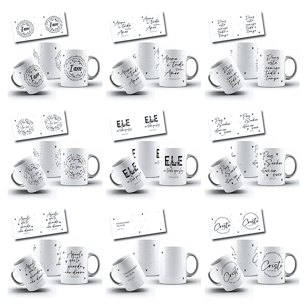 50 Artes para Caneca Salmos e Proverbios Arquivo em Jpg