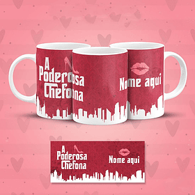 Arte para Caneca Poderosa Chefona Arquivo em Jpg