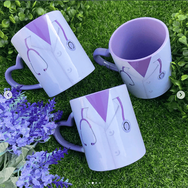 Arte para Caneca Jaleco Lilás Arquivo em Jpg