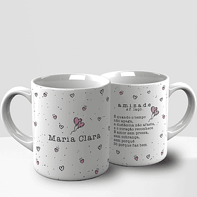 Arte Caneca Amizade Com e sem foto Arquivo Editável