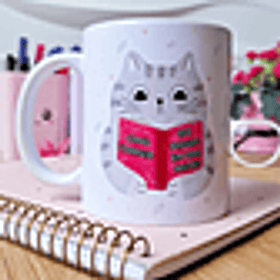 Arte Caneca Gatinho Como corrigir 100 provas em uma noite Arquivo em Png