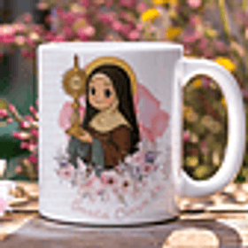 8 Artes para Caneca Santinhas Arquivo Editável