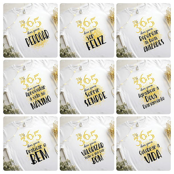 20 Artes para Camiseta e Caneca Virada do ano Arquivo Editável