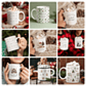 50 Artes para Caneca Natal + Alfabeto Arquivo Editável