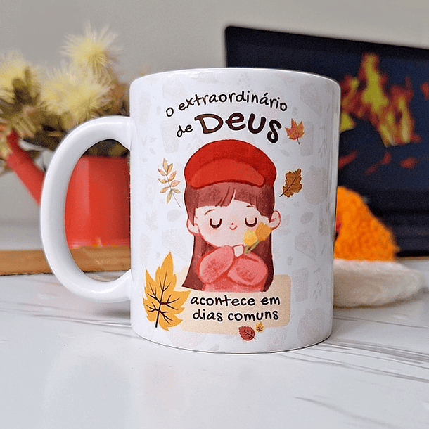 Artes Caneca O extraordinário de Deus acontece em dias comuns Arquivo em Jpg
