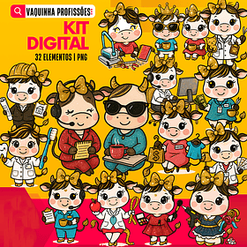 30 Artes para Caneca Vaquinhas Profissões Arquivo editável