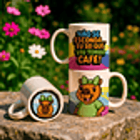 4 Artes para Caneca Capivara Debochada Arquivo Editável