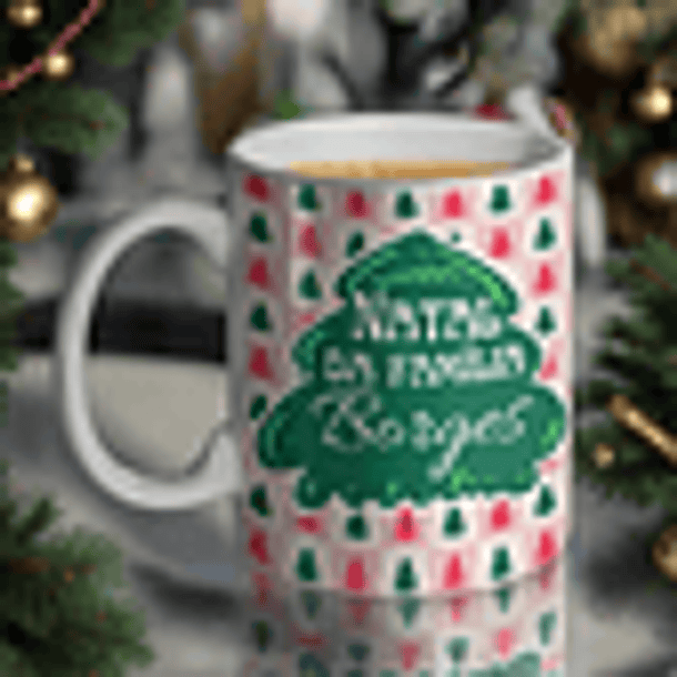 Arte Caneca Natal da Família Arquivo em Jpg