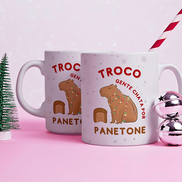 Arte Caneca Troco gente chata por Panetone em Jpg