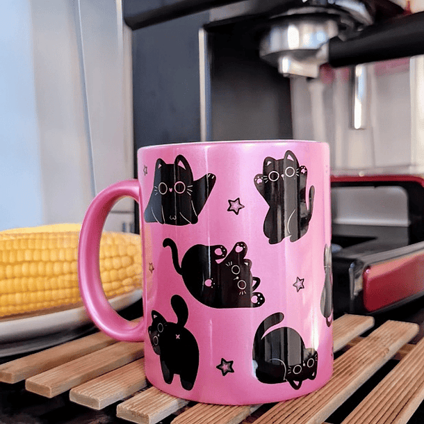 Artes Caneca Gatinho preto em Png