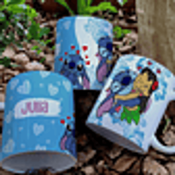 5 Artes para Caneca Estampa Stitch Floral Arquivo em Jpg
