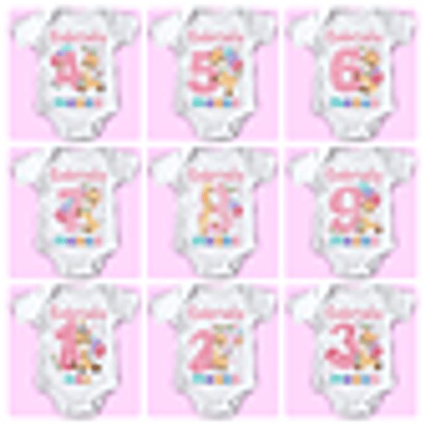 24 Artes para Body Mesvesario Animais Arquivo Editável