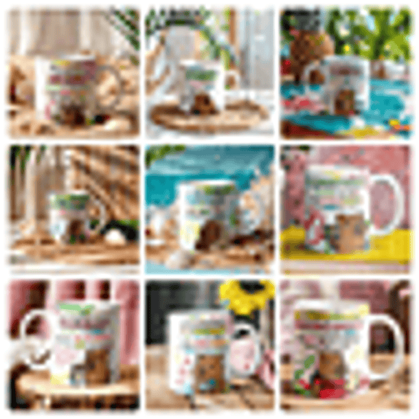 24 Artes para Caneca e Squeeze Capivara Signos Arquivo Editável