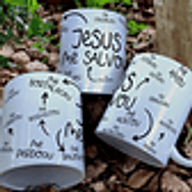4 Artes para Caneca Jesus te Salvou Arquivo Editável