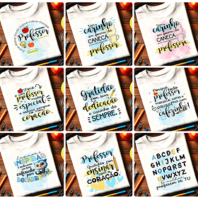 20 Artes para Camiseta Do Professor Arquivo Editável