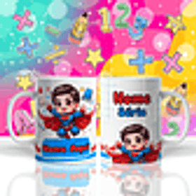 18 Artes para Caneca Meninos Personagens Volta as Aulas Arquivo em Jpg