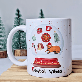 Arte Caneca Natal Vibes Arquivo em Jpg