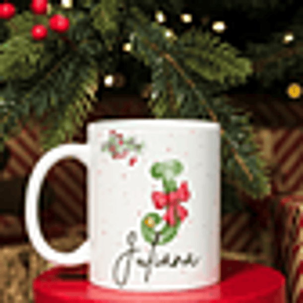 Arte Caneca Alfabeto Natalino Arquivo em Png