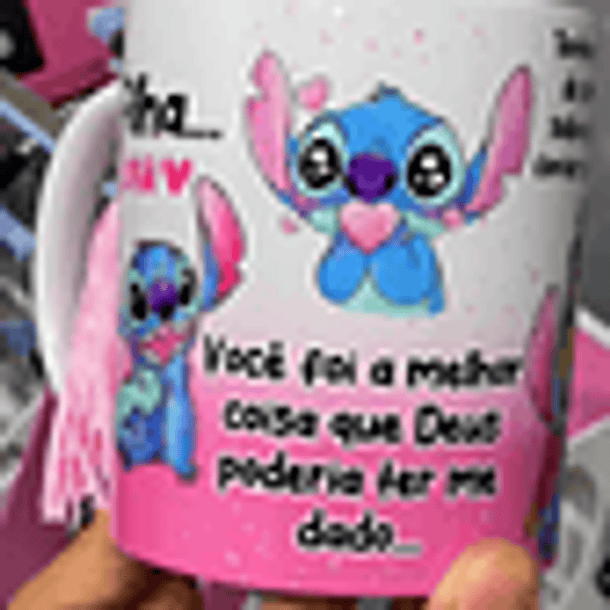 Arte para Caneca Stitch Filha Você foi a melhor coisa que Deus poderia ter me dado... Arquivo em Jpg