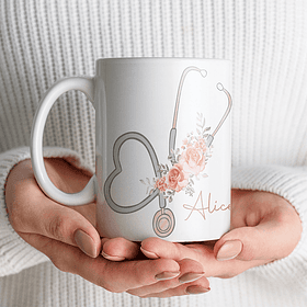 Arte para Caneca Médica Medicina Floral Arquivo em Jpg