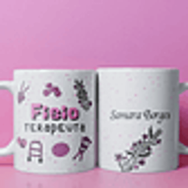 Arte para Caneca Profissão Fisioterapia Arquivo em Jpg