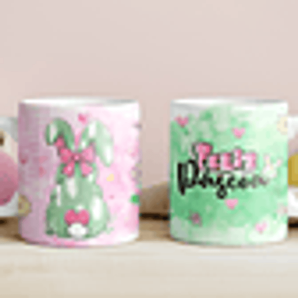 12 Artes para Caneca Páscoa Aquarela Arquivo em Jpg