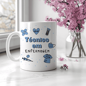 Arte para Caneca Profissão Tecnico de Enfermagem Arquivo em Jpg