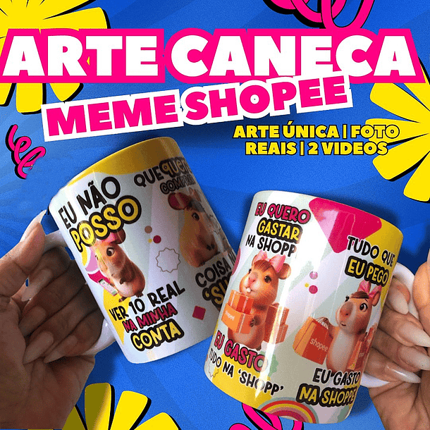 Artes Caneca Meme Capivara da Shope Arquivo em Jpg