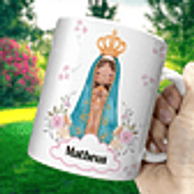 4 Artes para Caneca Dindos Padrinhos Dindas Madrinhas Nossa Senhora Aparecida Arquivo Editável