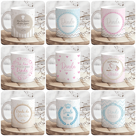 36 Artes para Caneca Dindos Arquivo Editável