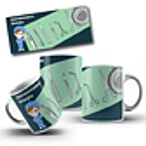 3 Artes para Caneca Instrumentador Arquivo Editável