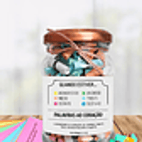 Arquivo Potinho Palavras do Coração Positivas Sublimação - Baixar Grátis