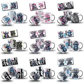 20 Artes para Caneca Stitch Rock Arquivo em Jpg